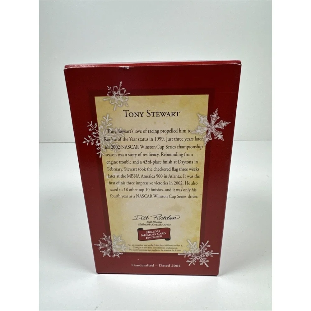 2004 Hallmark Keepsake Tony Stewart #20 Home Depot NASCAR Ornament
